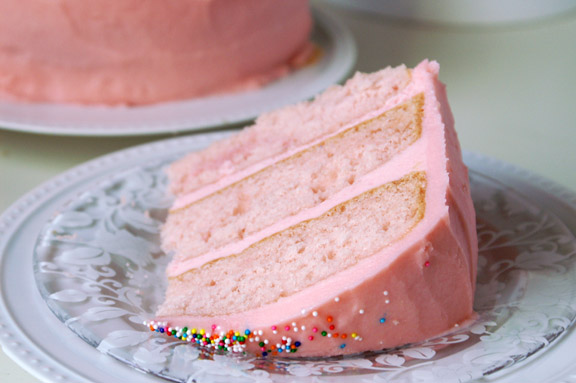 the [pink] whiteout cake.