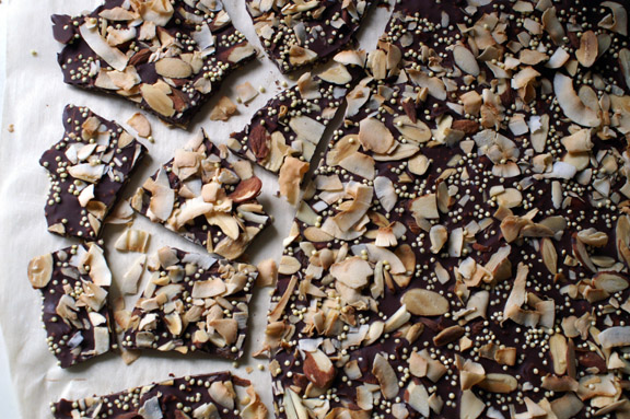 toasted coconut, almond + millet bark.
