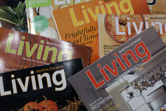 martha stewart living magazines.