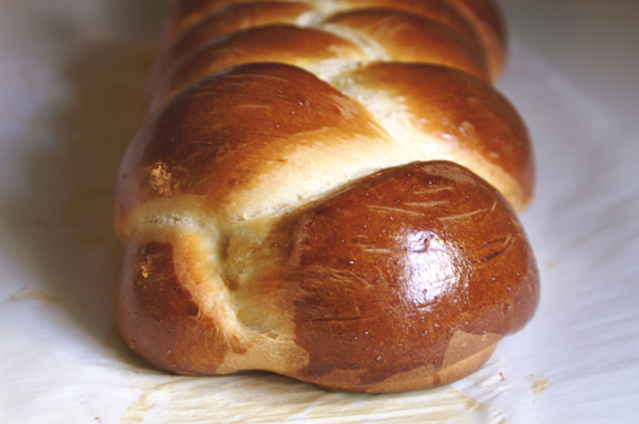 tsoureki (greek easter bread.)