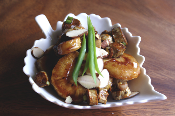 feast magazine, november 2014: roasted parsnip and burdock root with pomegranate soy glaze.