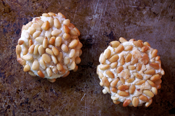 pignoli [pine nut] cookies.
