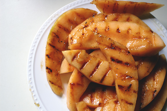 grilled cantaloupe sorbet.