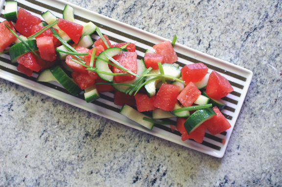 persian watermelon + cucumber salad. | a periodic table